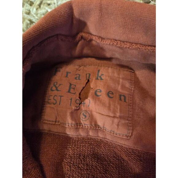 Frank & Eileen | Eileen Relaxed Button Up | Triple Fleece In Rust red sz Small - Picture 3 of 5